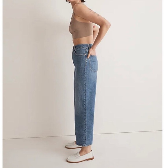 MADEWELL The Perfect Vintage Wide-Leg Crop Jean size 29 tall preloved school - Picture 4 of 11